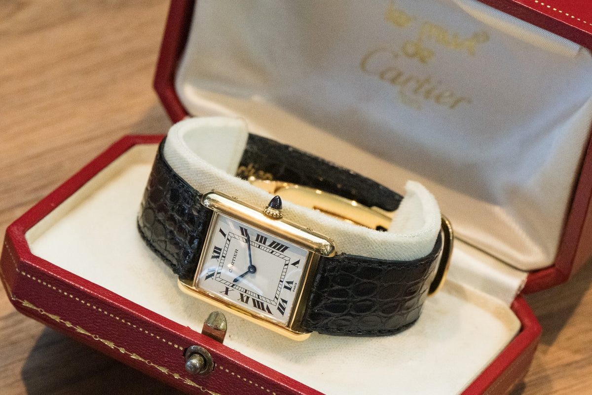 ※京子※　　　　　　　　　　　　　　　　【超激レア 良品】カルティエ カルティエ タンクルイ 78086 PARISパリスダイヤル 1970年代 – 黒船