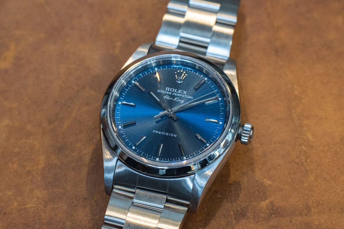 ロレックス エアキング 14000 ブルーダイヤル 1997年製 – 黒船