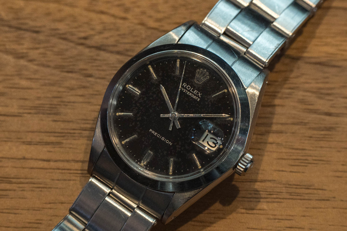 ロレックス オイスターデイト 6694 ブラックダイヤル 1969年製 – 黒船
