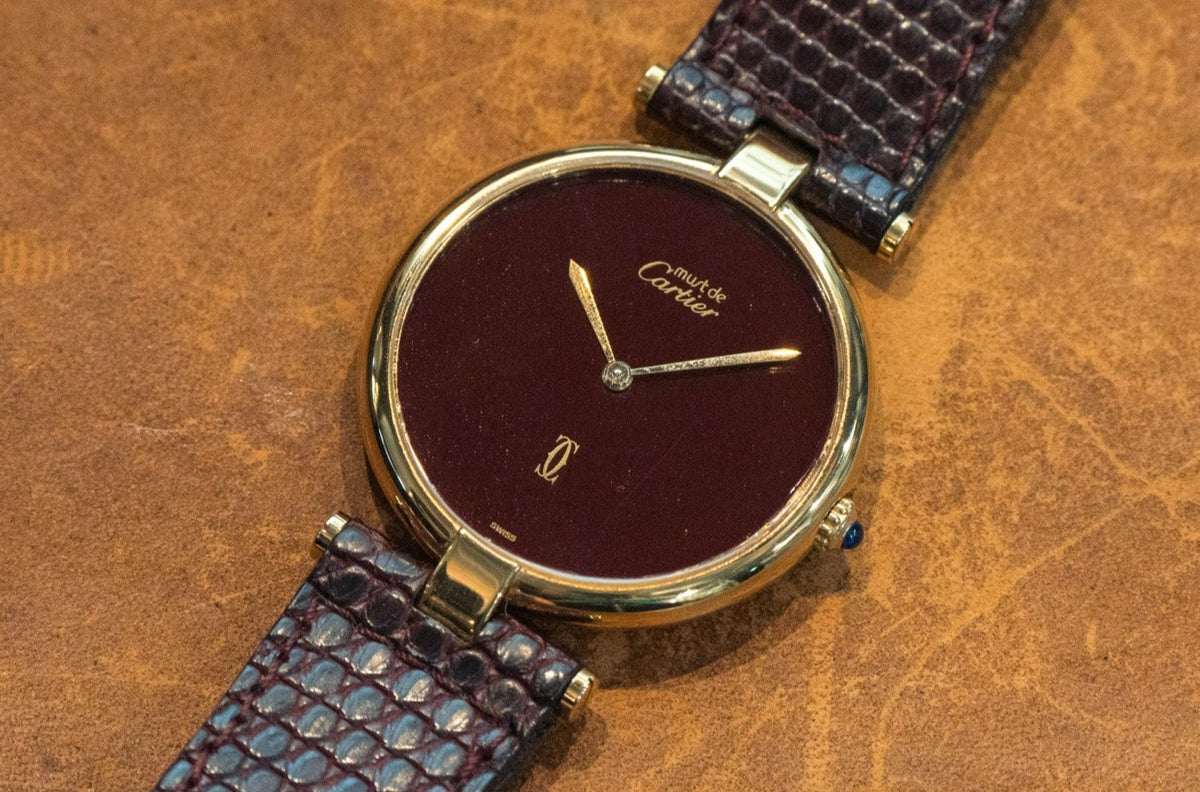 Cartier】 カルティエ マストヴァンドーム LM ボルドー ゴールド