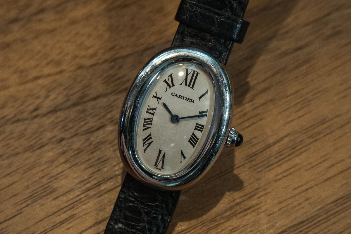白黒写真 1955年 カルティエ カルティエ パンテールMM W25054P5 SS QZ アイボリー文字盤 文字