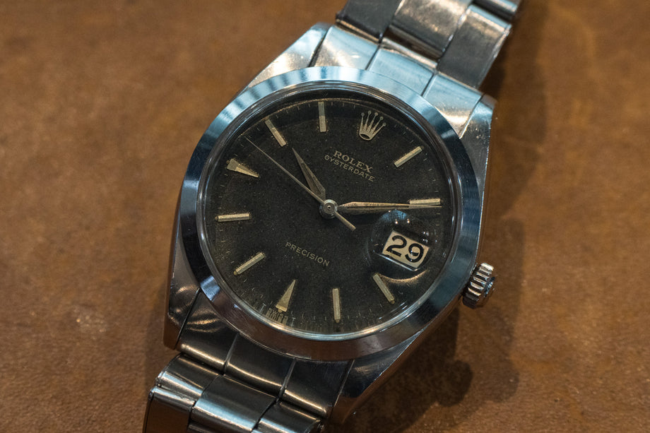 【得価高評価】ロレックス 6694 1964年製 オイスターデイト プレシジョン SS メンズ 手巻き 腕時計 cal.1215 アンティーク ROLEX 1年保証OH済 男性用