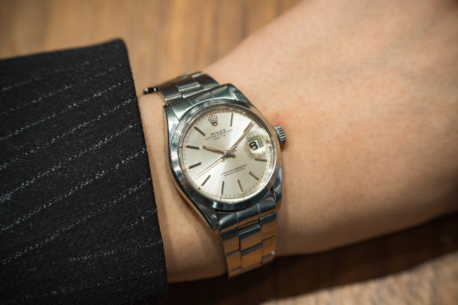 ロレックス オイスターパーペチュアルデイト 1500 シルバーダイヤル