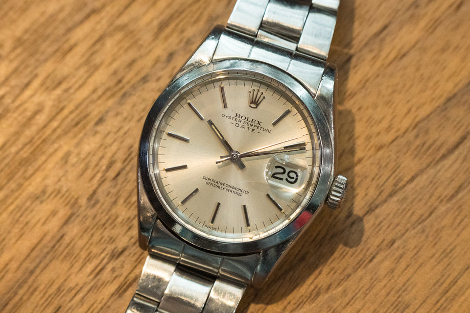 時計 ROLEX oyster perpetual date ロレックス オイスターパーペチュアルデイト 1500 シルバーダイヤル
