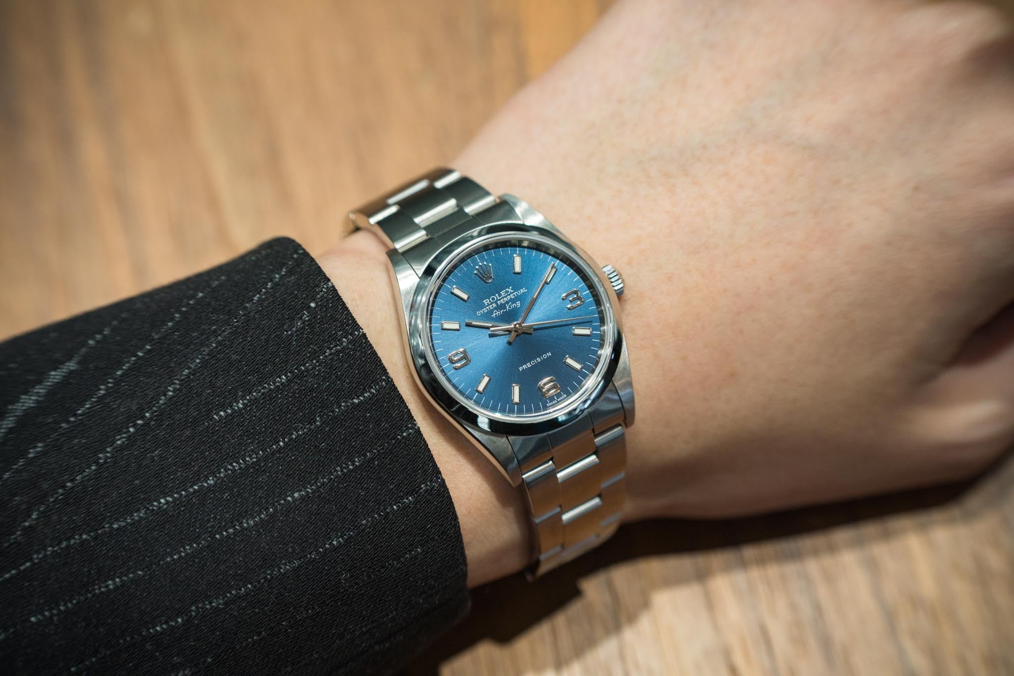 ロレックス エアキング 14000M ネイビーブルーダイヤル 2005年製