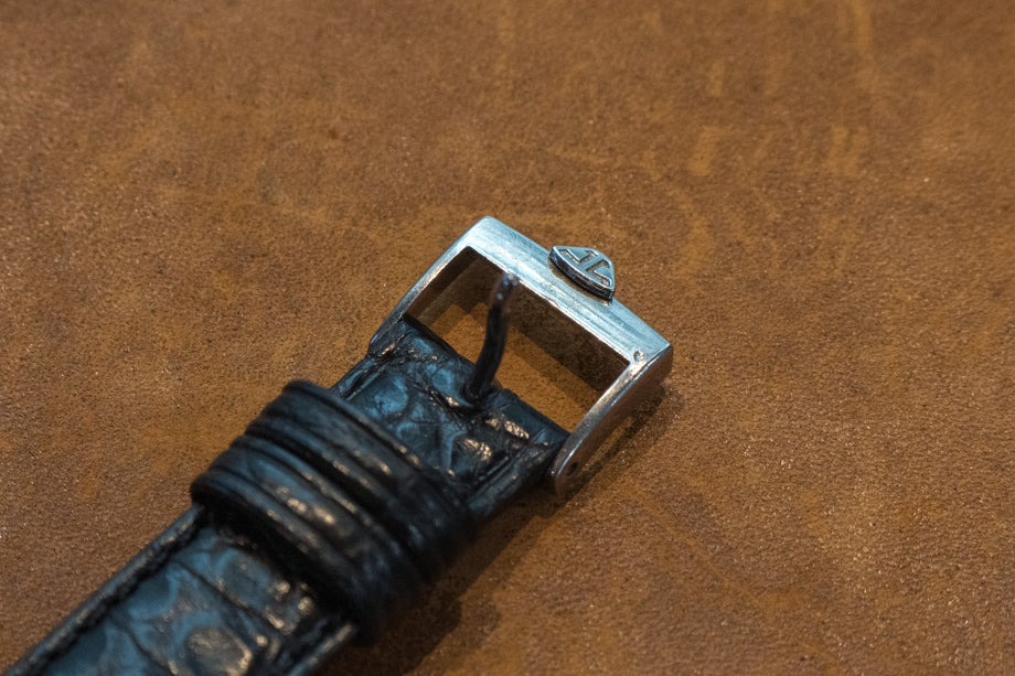 手巻き時計 シルバー18KWG ジャガー・ルクルト 18金無垢 フラワーモチーフダイヤル 1970