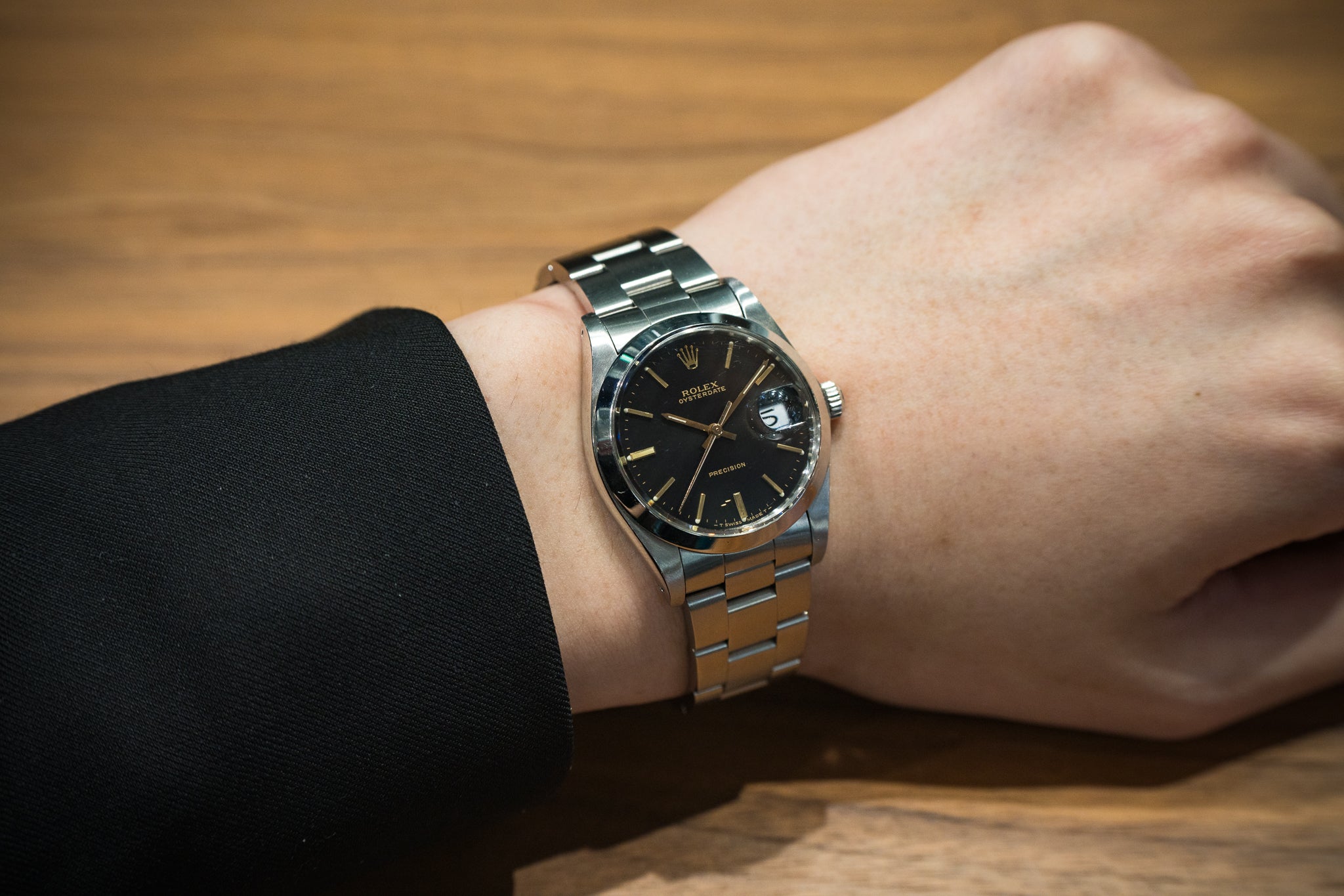 おにく　ロレックス　オイスターデイト　ROLEX ロレックス オイスターデイト 6694 ブラック×ゴールド 1985年製