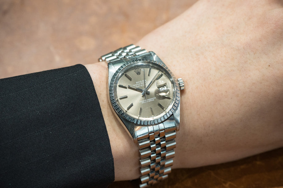 １９８０年製　ヴィンテージ　ＲＯＬＥＸ　デイトジャスト　１６０３０ ロレックス デイトジャスト 16030 オールステンレス ブルー 1985