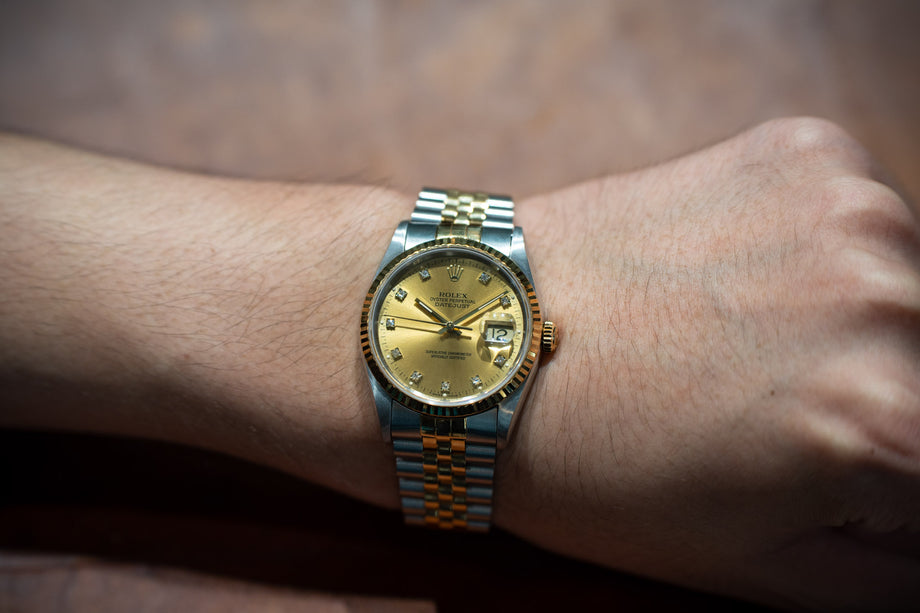 ロレックス デイトジャスト 10Pダイヤ 16233 1993年製 – 黒船時計 ...