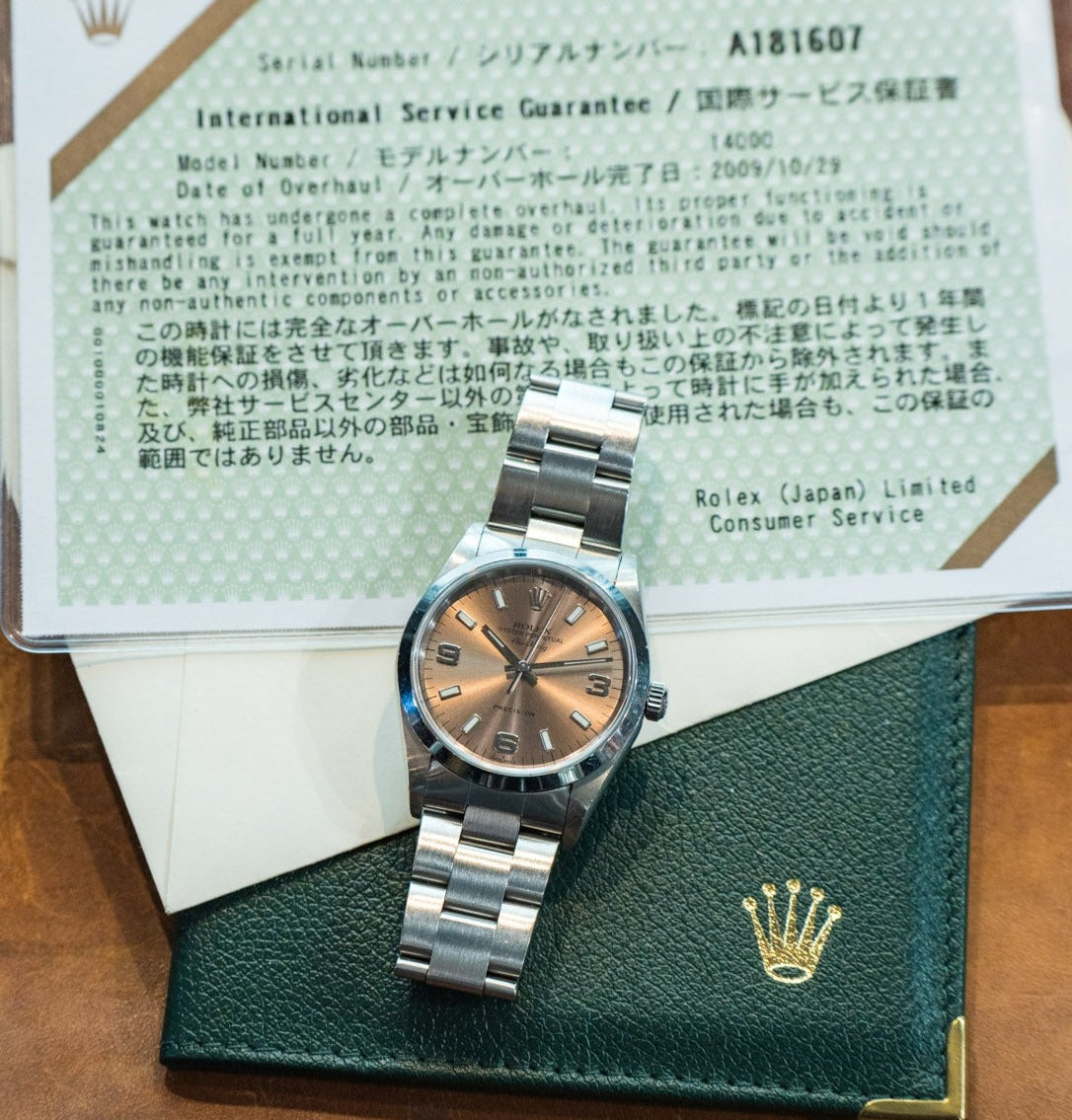 ロレックス エアキング 14000 1998年～1999年製 保証書付き – 黒船時計 ...
