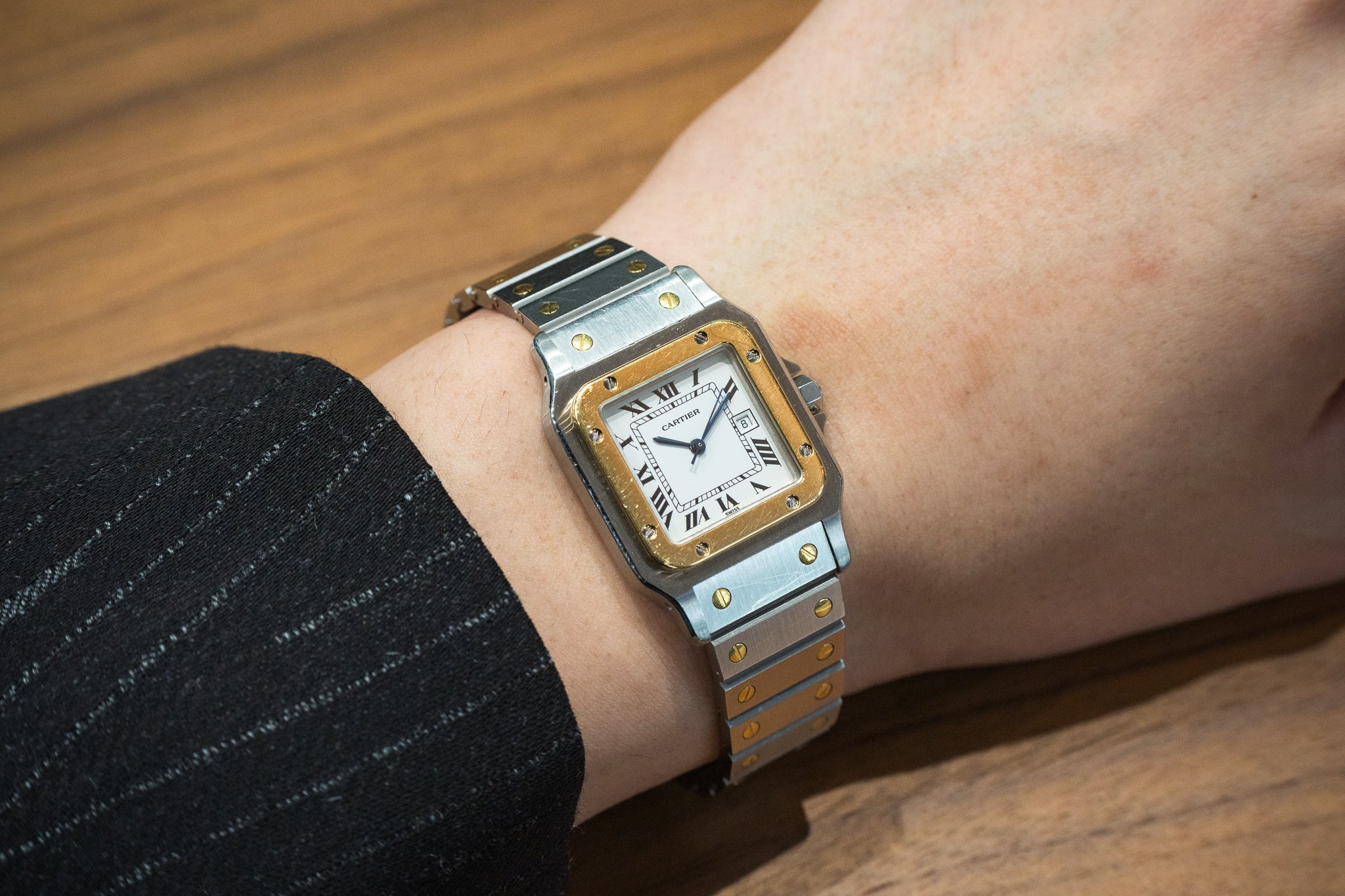 カルチェサントスガルベ Cartier サントスガルベ LM アイボリーローマン QZ | ARBITRO