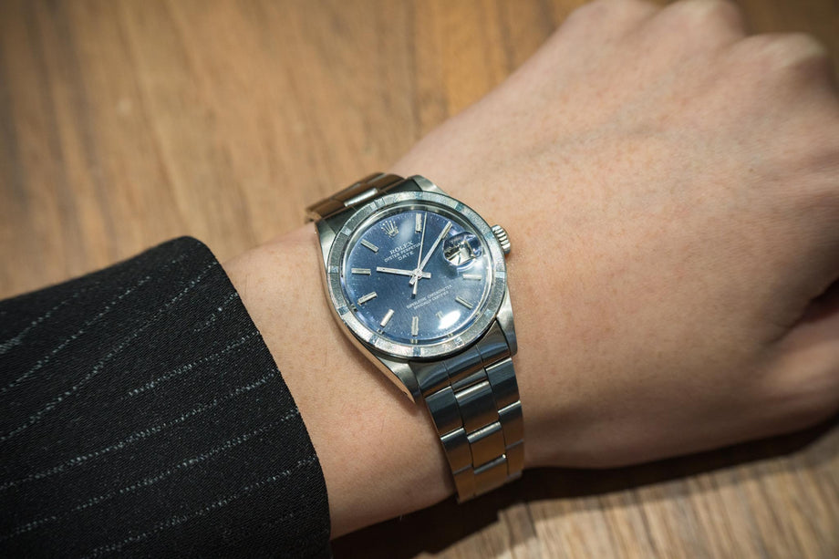 ロレックス オイスターパーペチュアルデイト 1501 ブルーシグマ