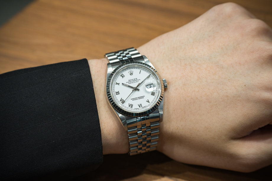 ロレックス デイトジャスト 16234 ホワイト ローマン 1993年製 – 黒船