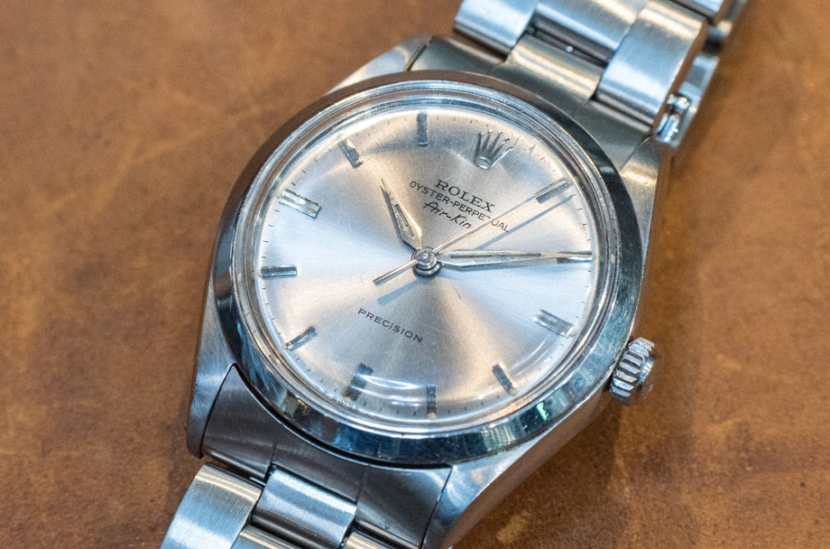 人気を誇る ロレックス King Rolex 5500 エアキング5500 ロレックス/エアキング/シルバーモザイクダイヤル/Rolex/Air  トケマー:ロレックス エアキング シルバー メンズ腕時計